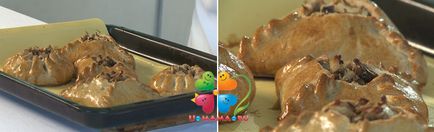 Пиріжки закусочні з прісного тіста з гречкою і куркою (рецепт з відео)