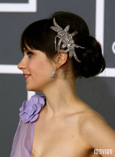 Frizurák Zooey Deschanel - a világon a mozi!