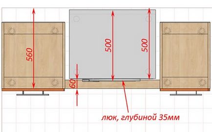 Proiectând partea de jos a bucătăriei sub mașina de spălat - noi vom face mobila