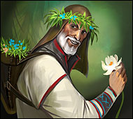 Herbalistul, pomparea - dwar, legenda