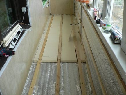 Eljárás padlóburkolatok erkély fagerenda