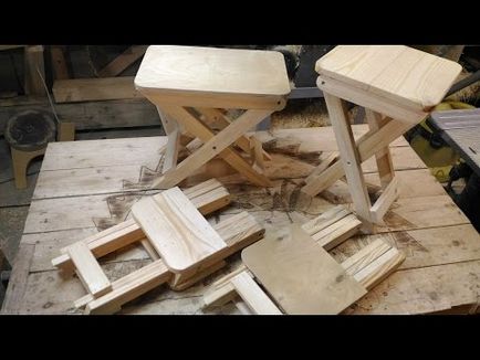 Scaun pliabil din lemn