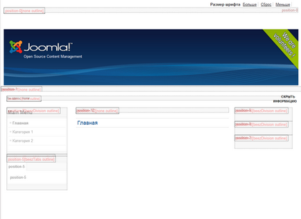 Diferite șabloane pentru diferite pagini ale site-ului - joomspider, lecții joomla, versiuni de descărcare, instruire, ajutor