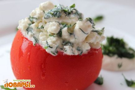 Reteta pentru tomate umplute cu brânză Adyghe - gustări - portal culinar - rețete cu fotografii,