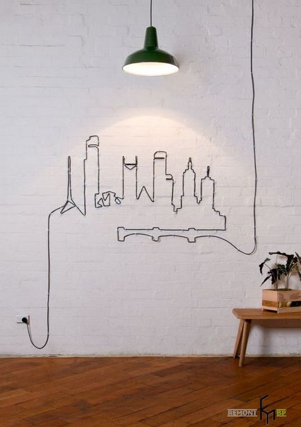 Desene din fire de la aparate de uz casnic o idee neobișnuită pentru decor