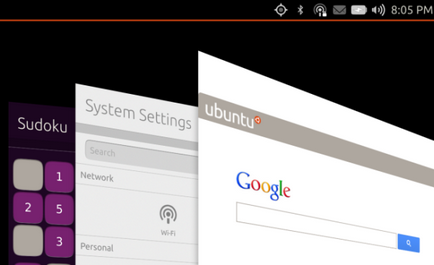 Captură de ecran despre cum arată ubuntu touch pe Nexus 7
