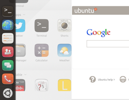 Captură de ecran despre cum arată ubuntu touch pe Nexus 7