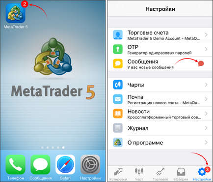 Mesaje - setări - ajutor pentru metatrader 5 iphone