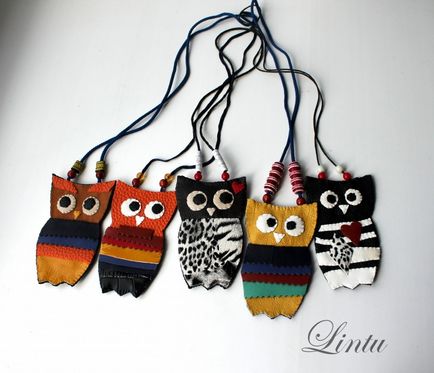 Owls decoratiuni din pungi vechi