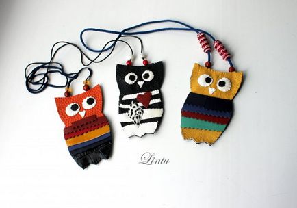 Owls decoratiuni din pungi vechi