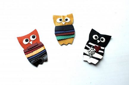 Owls decoratiuni din pungi vechi