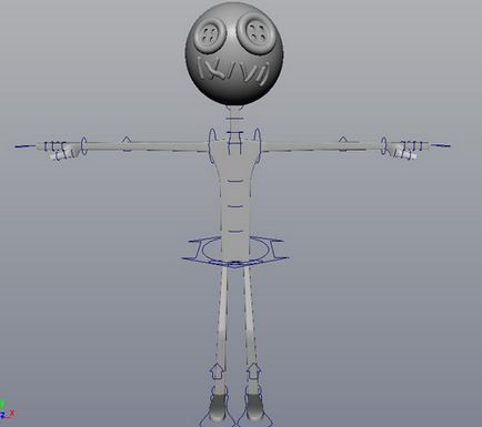 Створення та налагодження скелета для анімації персонажа - уроки maya
