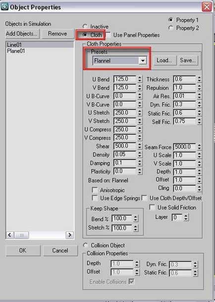 Crearea de materiale în modificatorul de pânză 3d max