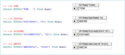 Funcții Oracle String