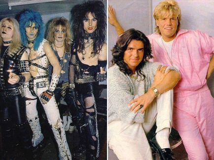 Costume de scena pentru muzicienii rock din anii '80