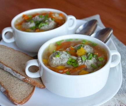Суп з фрикадельками і вермішеллю покроковий рецепт з фото