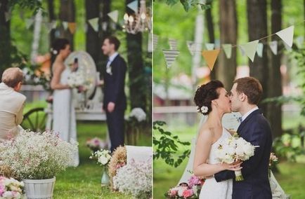 Esküvői fotózás, hogyan díszítik a fényképet zónában egy esküvő, esküvői ötletek