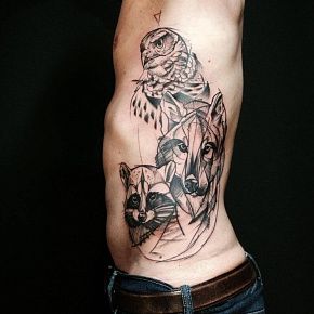 татуювання єнот