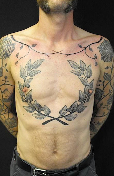 Татуювання лавровий вінок - значення, ескізи тату і фото
