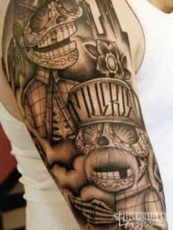 Tatuaj în stilul chicano (chicano)