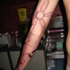 Tetoválás az alkar, a férfi és női tetoválás fotó