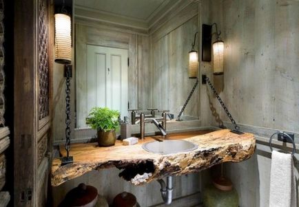 Chiuvete în baie cu o bordură, oglindă, agățat și unghiular (30 fotografii)