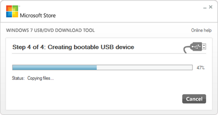 Instalați Windows 7 pe un netbook utilizând o unitate flash USB, notați IT