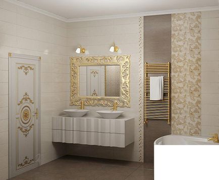 Fürdőszoba art deco (38 fotó) érmén egy belső szobába