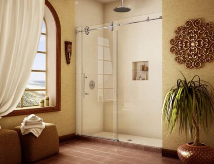 Варіанти розсувних дверей для душової кабіни - фото і приклади