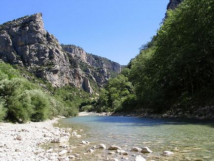 Вердонское ущелині (gorges du verdon), великий вердонскій каньйон (grand canyon du verdon), прованс,