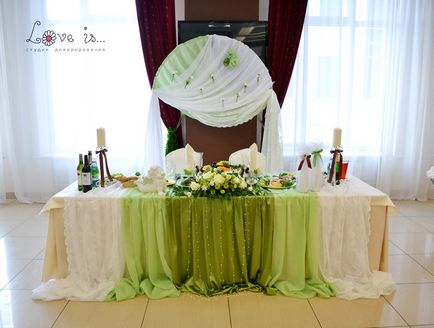 Zöld esküvő tervezési példák, kiegészítők, virág