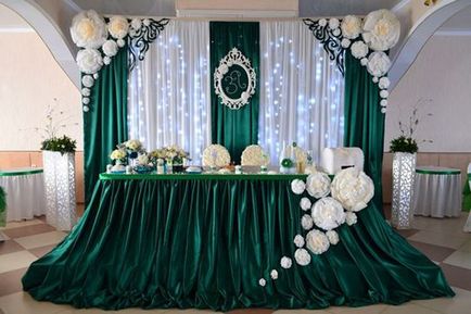 Zöld esküvő tervezési példák, kiegészítők, virág