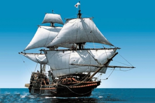 Golden Hind - a legendás gálya Francis Drake, vitorlások, jachtok