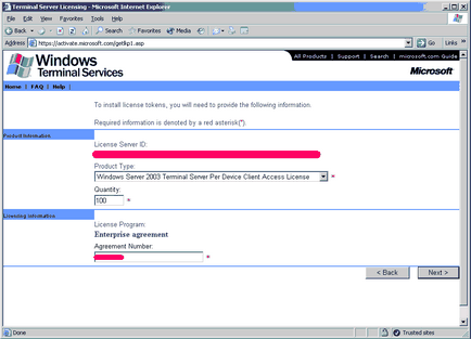 Engedélyezése Terminal Server (terminál szolgáltatásokat) a Windows Server 2000