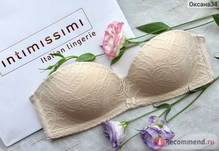 Бюстгальтер push-up intimissimi бандо gioia - «звабливий мереживний бюстгальтер-бандо без