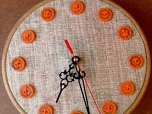 Годинники в стилі hoop art - ярмарок майстрів - ручна робота, handmade