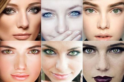 Колір волосся для зелених очей різного типу