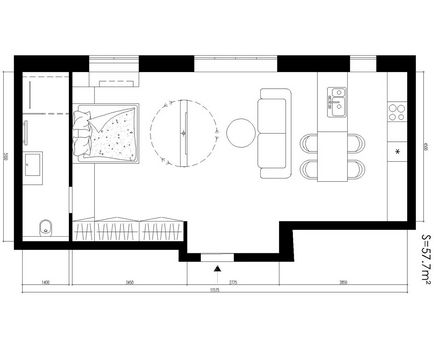 Proiectare tip apartament tip mansard