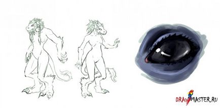 Design de caractere - crearea unei șopârle de lup