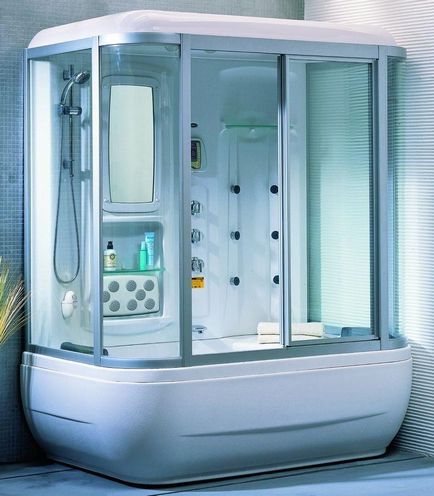 Cabină de duș cu hidromasaj cu hidromasaj de baie cu un palet adânc, als și sansa, apollo și