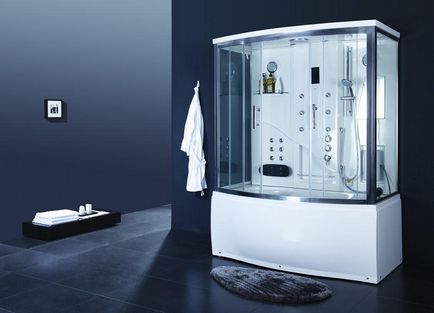 Cabină de duș cu hidromasaj cu hidromasaj de baie cu un palet adânc, als și sansa, apollo și