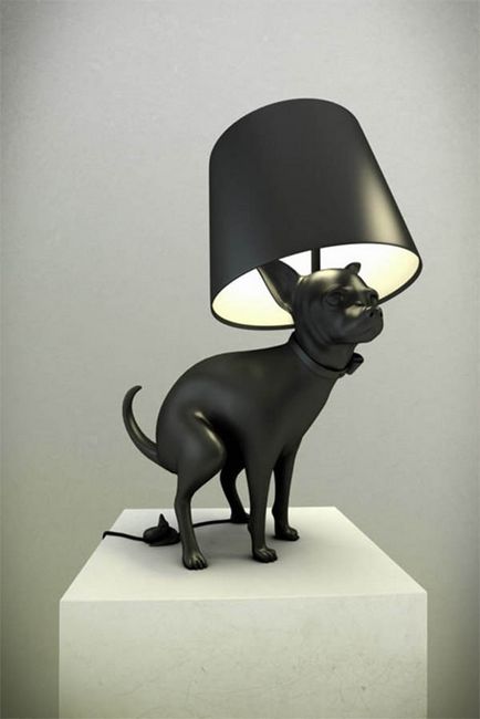 Епатажні дизайнерські світильники у вигляді злої собаки