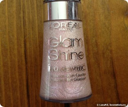 Голографічний блиск для губ від l oreal - liquid lip color glam shine holographic gold toffee №81