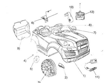 Manual de instrucțiuni, copil electric masina bucurie automată hl-128 audi Q7, platforma de conținut