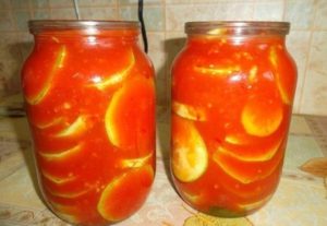 Zucchini în tomate pentru rețete de iarnă gătit conservă cu usturoi