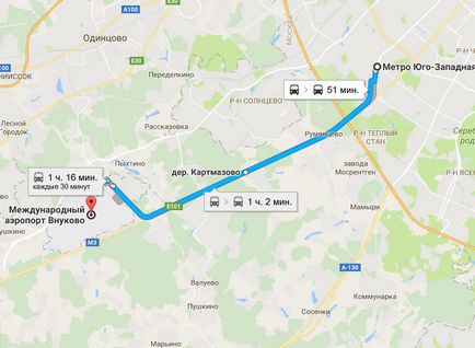 Як дістатися до аеропорту Внуково на громадському транспорті