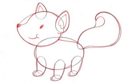 Cum de a desena o vulpe în creion pas cu pas fotografie, video pentru copii