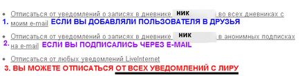 Як відписатися від повідомлень на пошту і ін