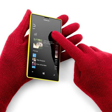 Hogyan működik a Windows Phone, eltávolítása nélkül kesztyű
