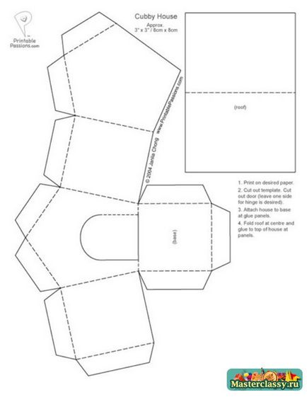 Як зробити будиночок з паперу та дах